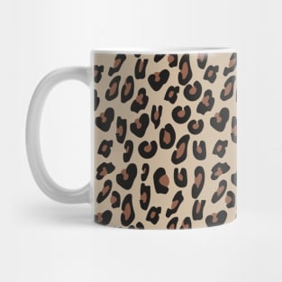 Tan and Brown Leopard Skin Cheetah Print Mug